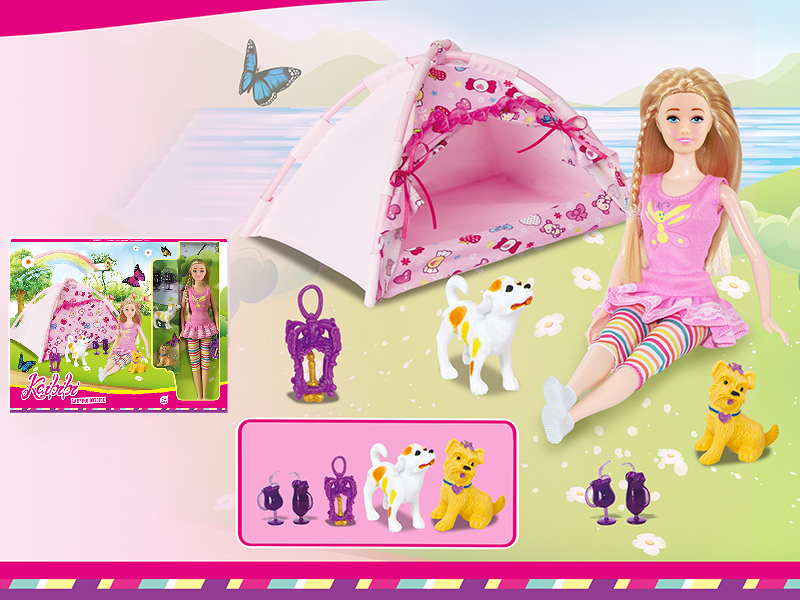 11.5 Inch Solid Doll Camping Outside Theme