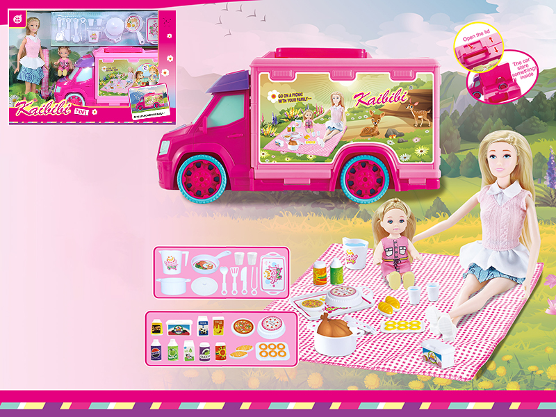 11.5 Inch Solid Doll Picnic Theme