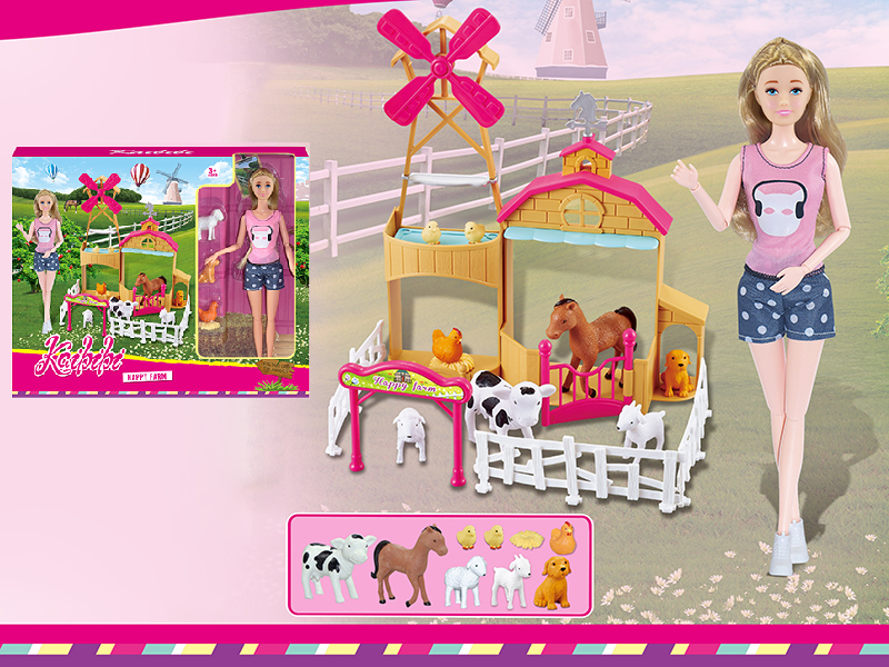 11.5 Inch Solid Doll Happy Farm Theme