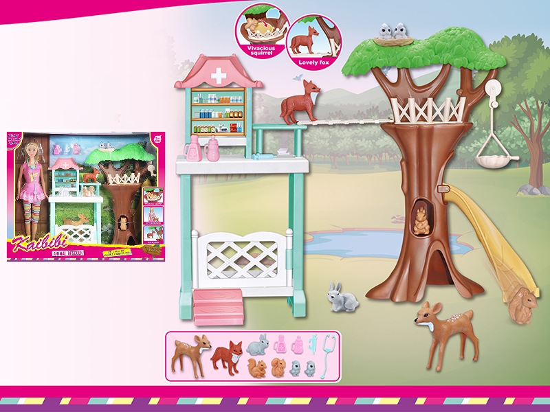 11.5 Inch Solid Doll Animal Rescuer Theme
