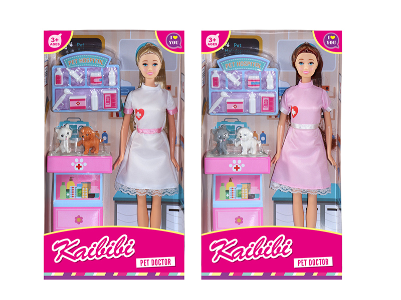 11.5 Inch Solid Doll Pet Doctor Theme