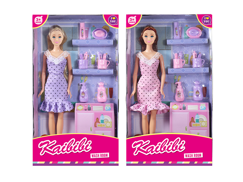 11.5 Inch Solid Doll Washroom Theme