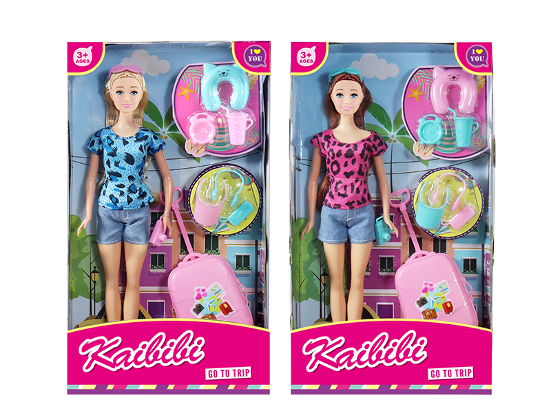 11.5 Inch Solid Doll Travel Theme