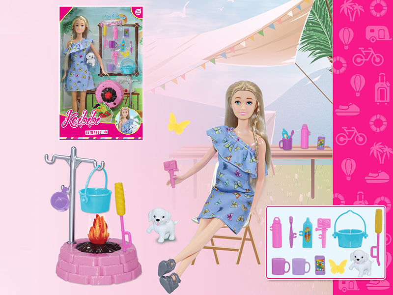 11.5 Inch Doll Outdoor Picnic Set