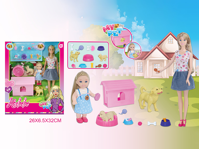 11.5 Inch Doll With Pet Set