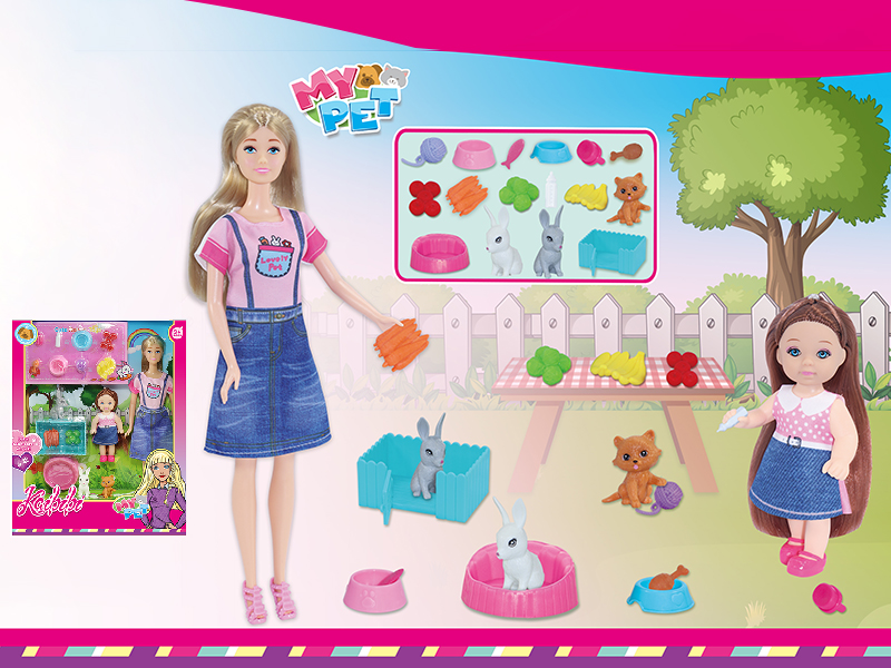 11.5 Inch Doll With Pet Set