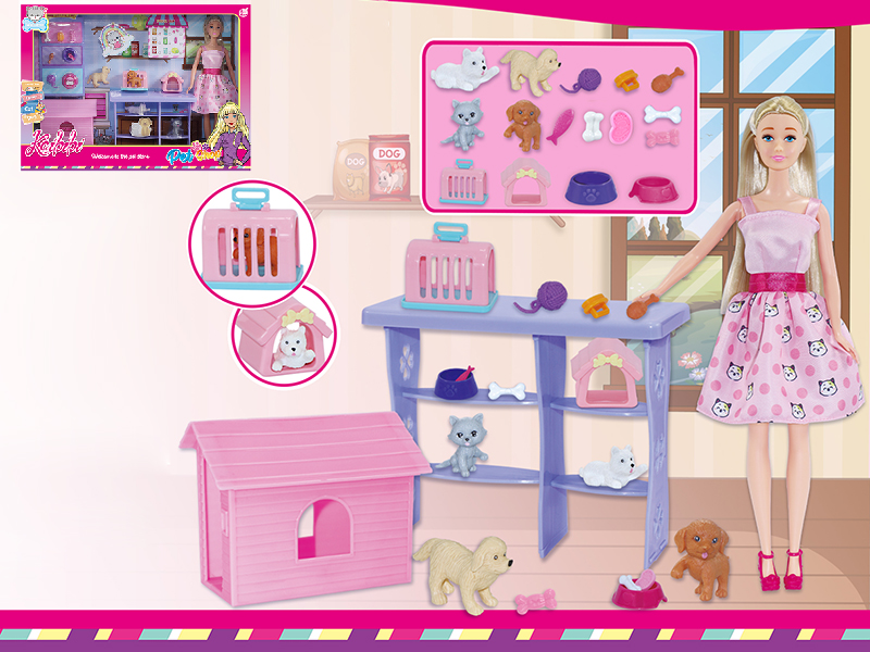11.5 Inch Doll Pet Shop Set