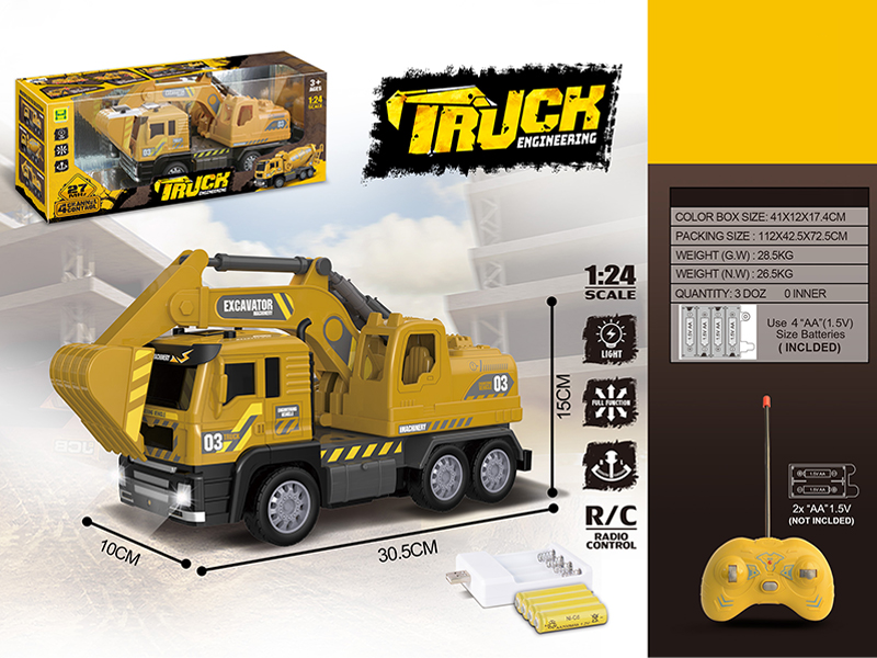 1:24 4CH R/C Engineering Vehicle With Light