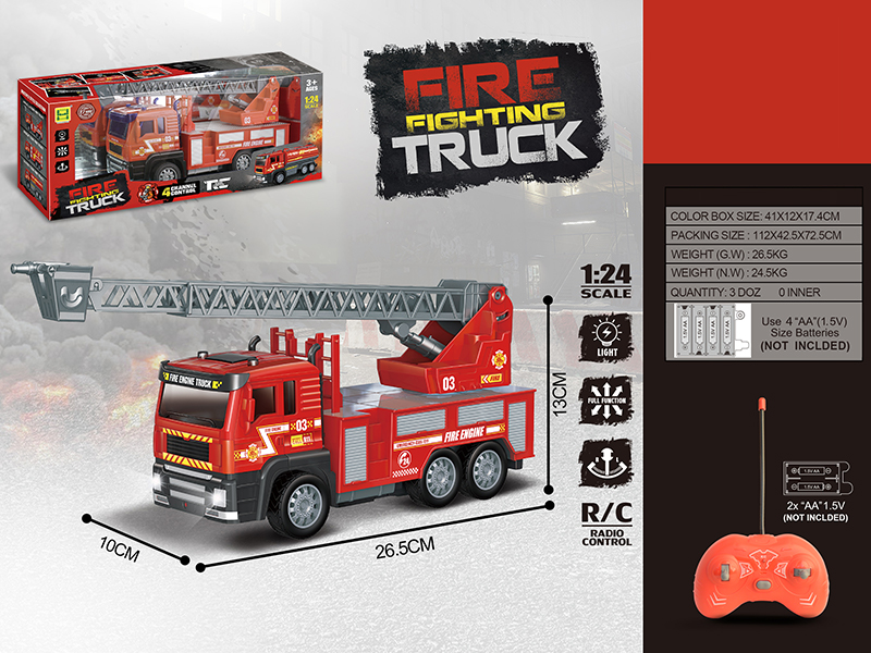 1:24 4CH R/C Fire Engine With Light