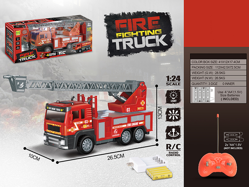 1:24 4CH R/C Fire Engine With Light