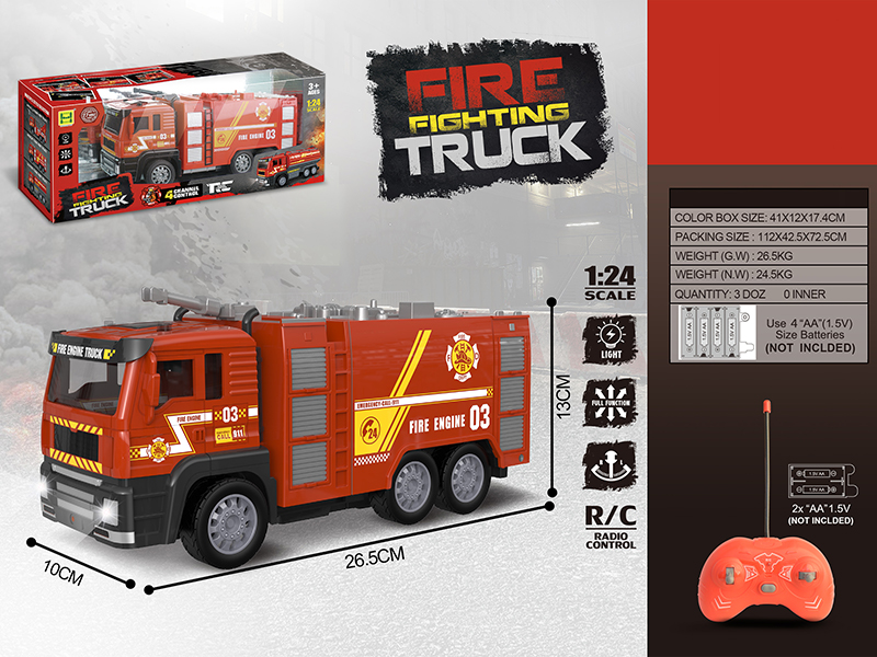 1:24 4CH R/C Fire Engine With Light