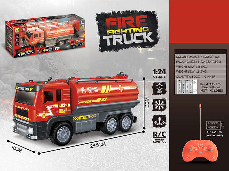 1:24 4CH R/C Fire Engine With Light