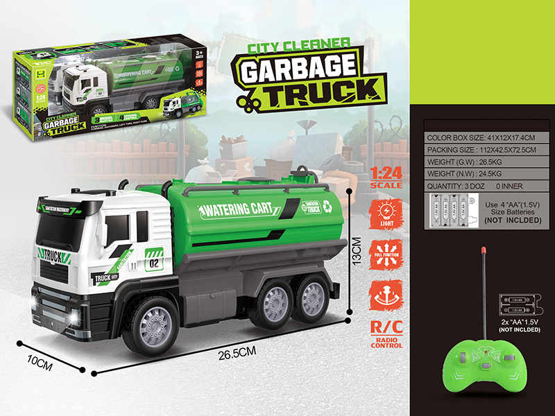 1:24 4CH R/C Sanitation Truck With Light