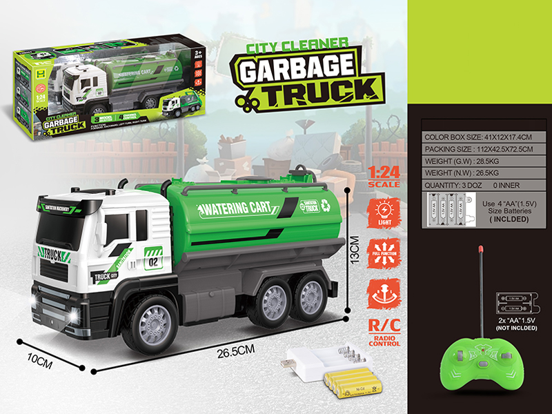 1:24 4CH R/C Sanitation Truck With Light