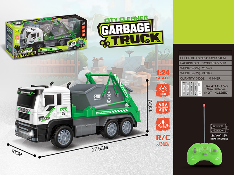 1:24 4CH R/C Sanitation Truck With Light