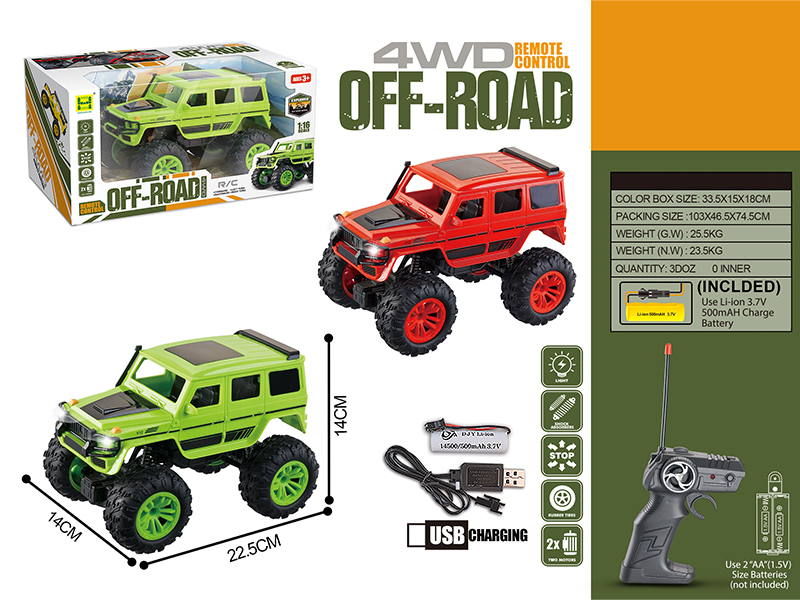 1:16 4CH R/C Big G Climbing Off-Road Vehicle  With Light