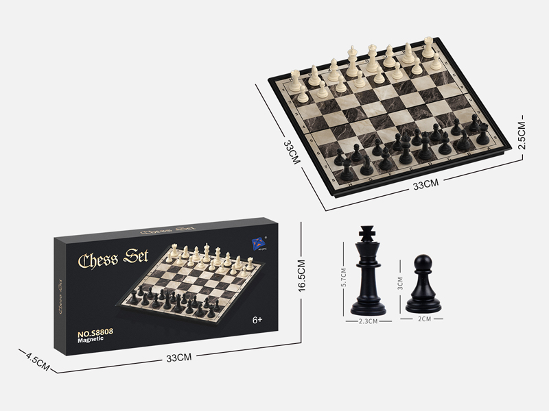 Stone Pattern Chess Face Magnetic Chess