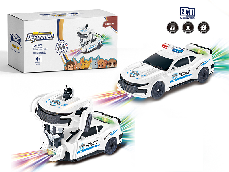 B/O Go And Bump Transformation Police Car(With Light And Music)