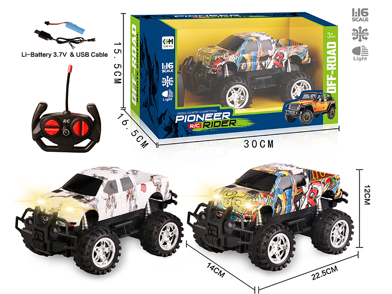 27Mhz 1:16 4-Channel Remote Control Off-Road Vehicle With Headlights(Ford Pickup)(Included Batteries)