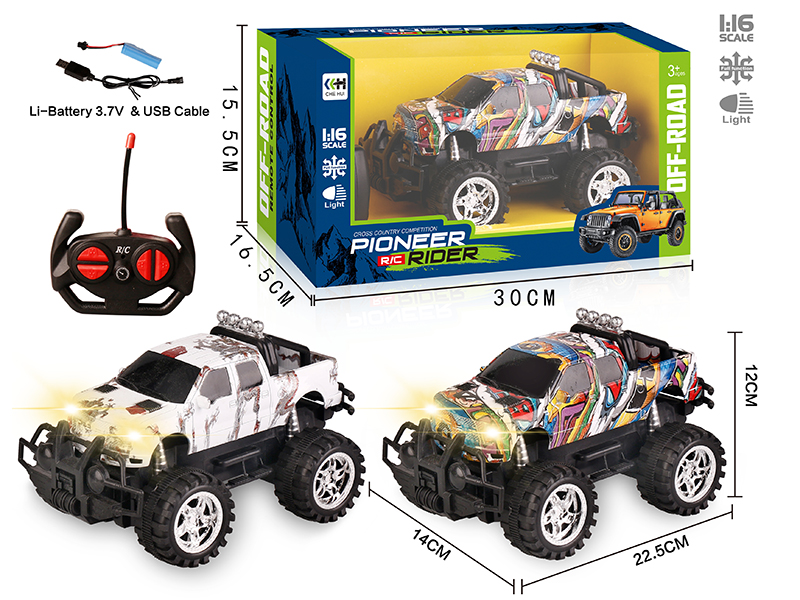 27Mhz 1:16 4-Channel Remote Control Off-Road Vehicle With Headlights(Ford Pickup)(Included Batteries)