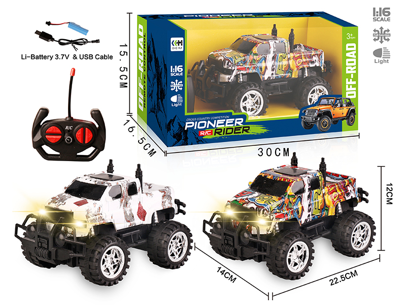 27Mhz 1:16 4-Channel Remote Control Off-Road Vehicle With Headlights(Pickup)(Included Batteries)