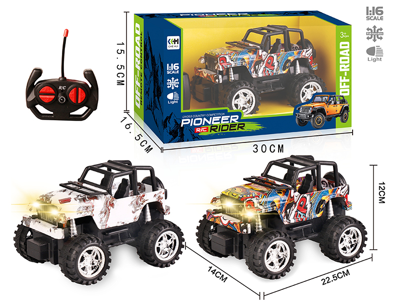 27Mhz 1:16 4-Channel Remote Control Off-Road Vehicle With Headlights(Wrangler)