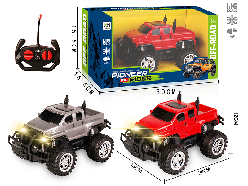 27Mhz 1:16 4-Channel Remote Control Pickup Off-Road Vehicle With Headlights