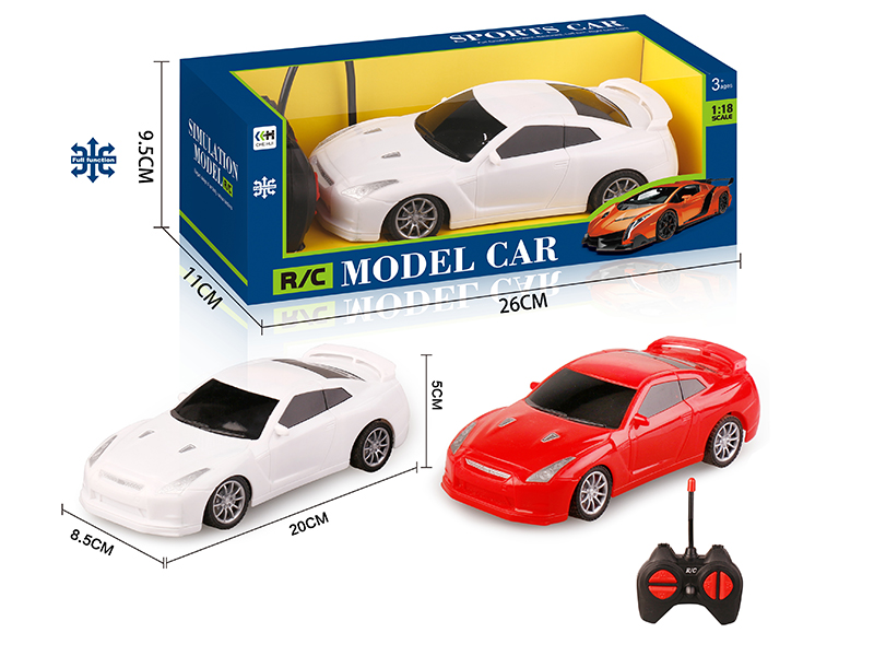 27Mhz 1:18 4-Channel Remote Control Car - GTR(Not Included Batteries)