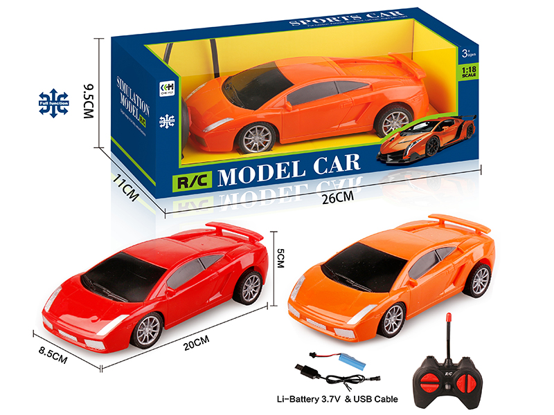 27Mhz 1:18 4-Channel Remote Control Car - Lamborghini(Included Batteries)