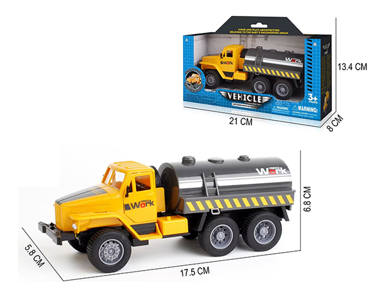Pull Back Simulation Oil Filling Engineering Vehicle