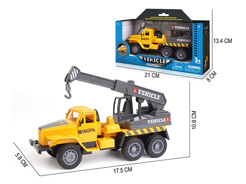 Pull Back Simulation Lifting Crane Engineering Vehicle