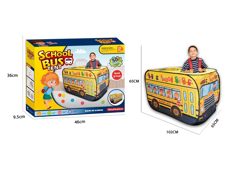 School Bus Tent With Ocean Ball