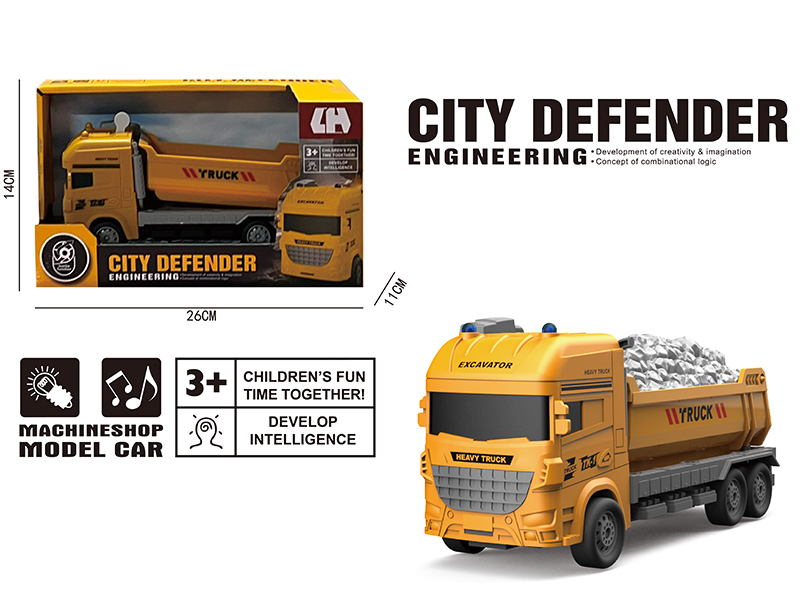 Friction Excavator Dump Truck With Sound And Light,Music