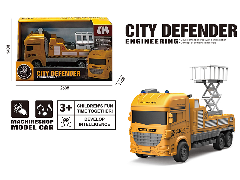 Friction Engineering Truck With Sound And Light,Music
