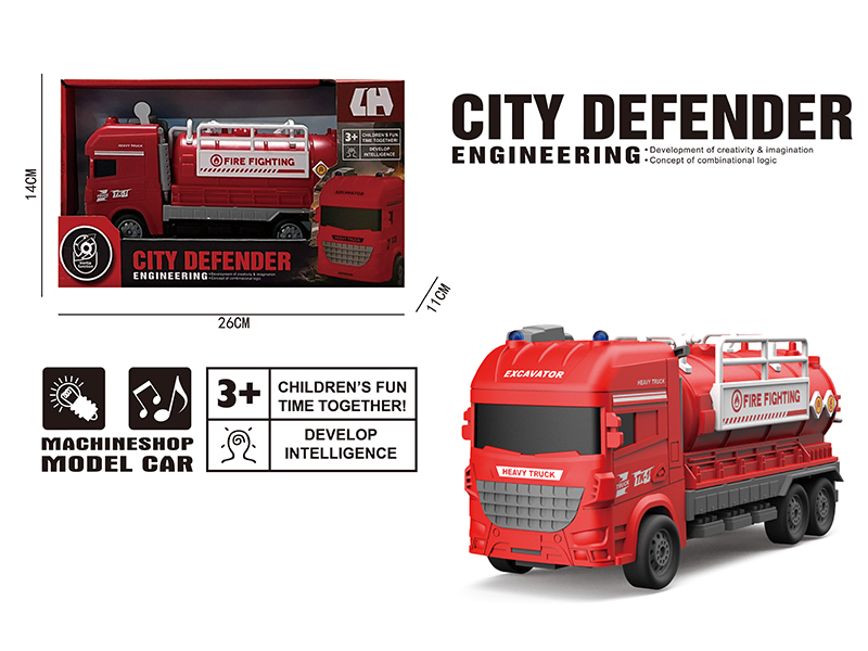 Friction Fire Control Oil Tank Truck With Sound And Light,Music