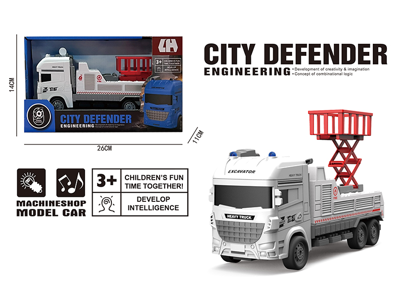 Friction Elevating Platform Truck With Sound And Light,Music