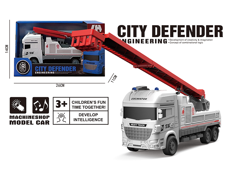 Friction Platform Lift Truck With Sound And Light,Music