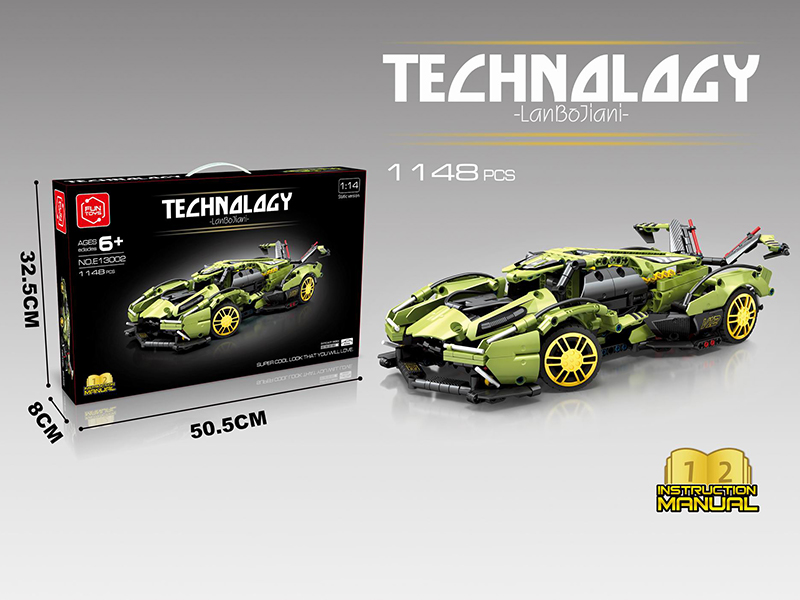 1:14 Static Lamborghini Building Blocks (1148pcs)