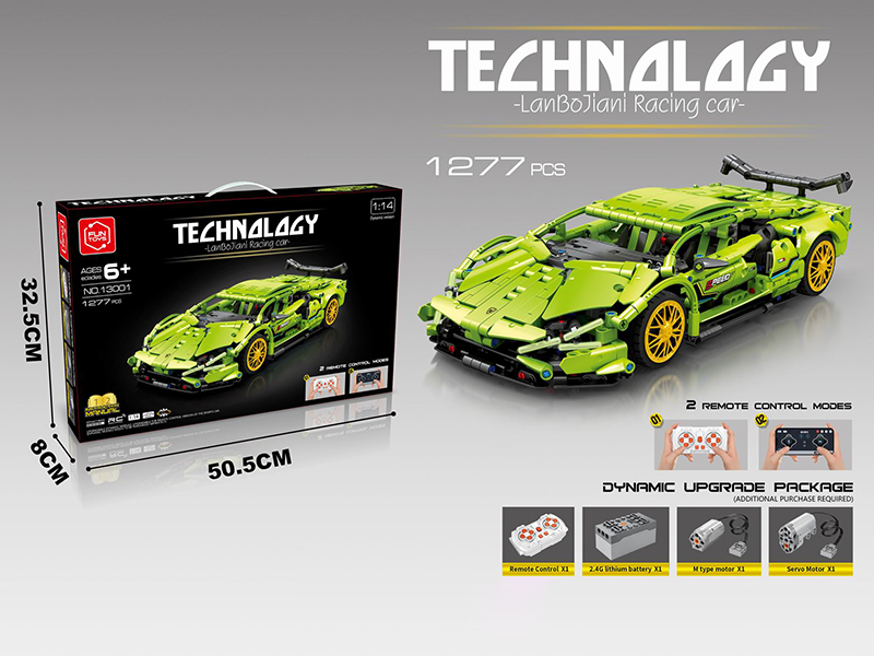 1:14 Remote Control Lamborghini Building Blocks (1277pcs)