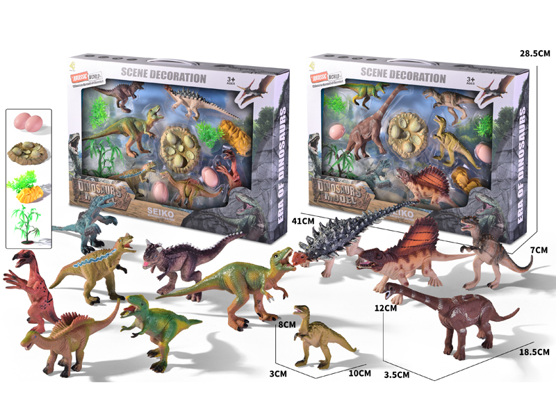 Solid Dinosaur Toy Set