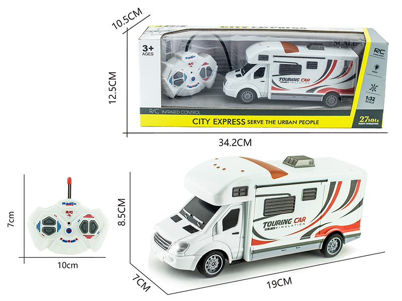1:32 27Mhz 4-Channel Remote Control Simulated Touring Car With Light(Not Included Batteries)