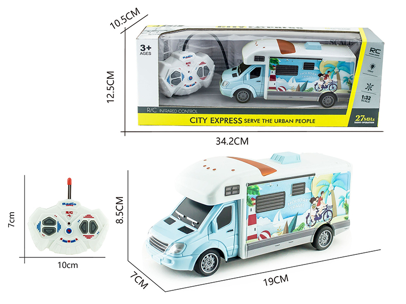 1:32 27Mhz 4-Channel Remote Control Touring Car With Light