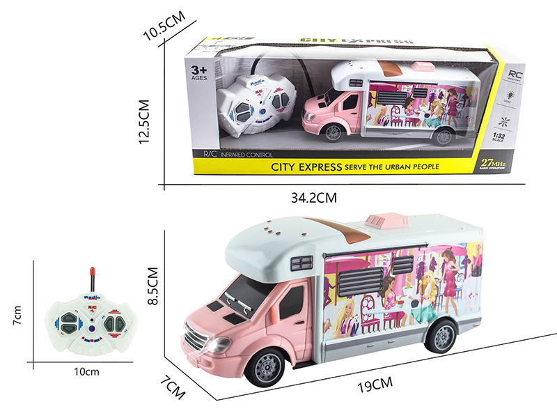 1:32 27Mhz 4-Channel Remote Control Touring Car With Light(Not Included Batteries)