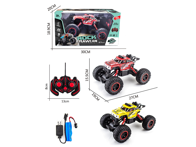 1:12 27Mhz 4-Channel Remote Control Pad Printing Climbing Car With Light(Included Batteries)