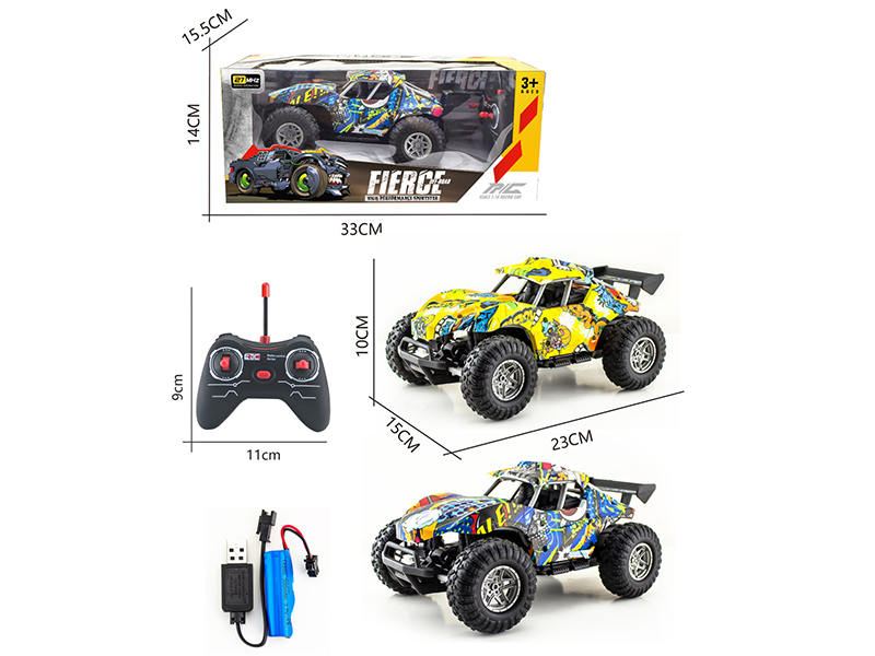 1:16 27Mhz 4-Channel Remote Control Water Transfer Printing Rally Truck (Included Batteries)
