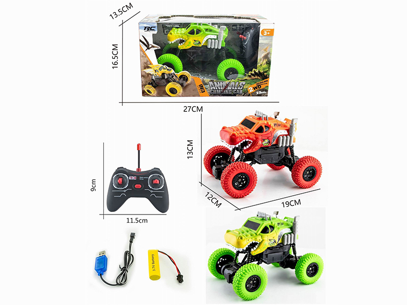 1:20 27Mhz 4-Channel Remote Control Pad Printing Crocodile Climbing Car (Included Batteries)
