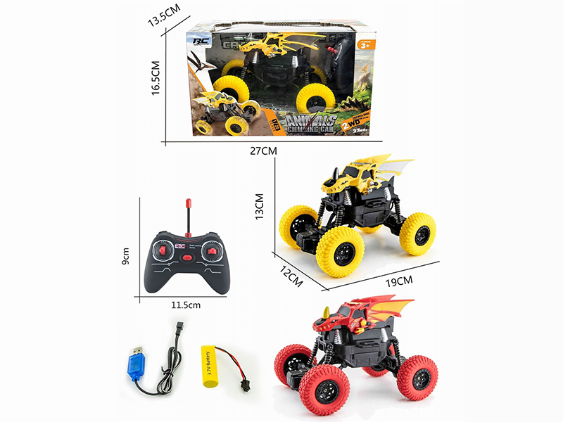 1:20 27Mhz 4-Channel Remote Control Pad Printing Pterosaur Climbing Car (Included Batteries)
