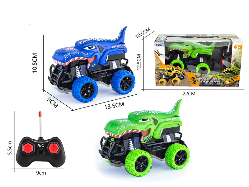 1:32 27Mhz 4-Channel Remote Control Pad Printing Dinosaur Climbing Car (Not Included Batteries)