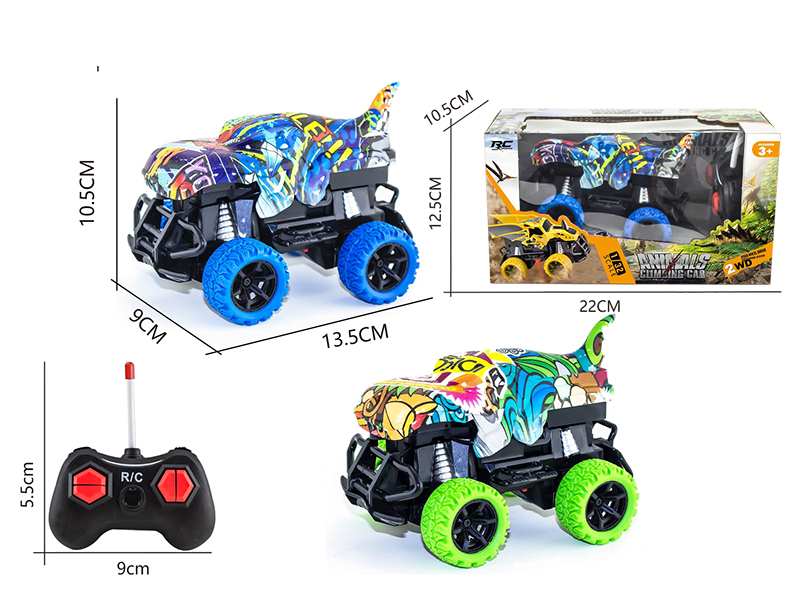 1:32 27Mhz 4-Channel Remote Control Water Transfer Printing Dinosaur Climbing Car (Not Included Batteries)