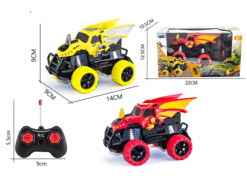 1:32 27Mhz 4-Channel Remote Control Pad Printing Dinosaur Climbing Car (Not Included Batteries)
